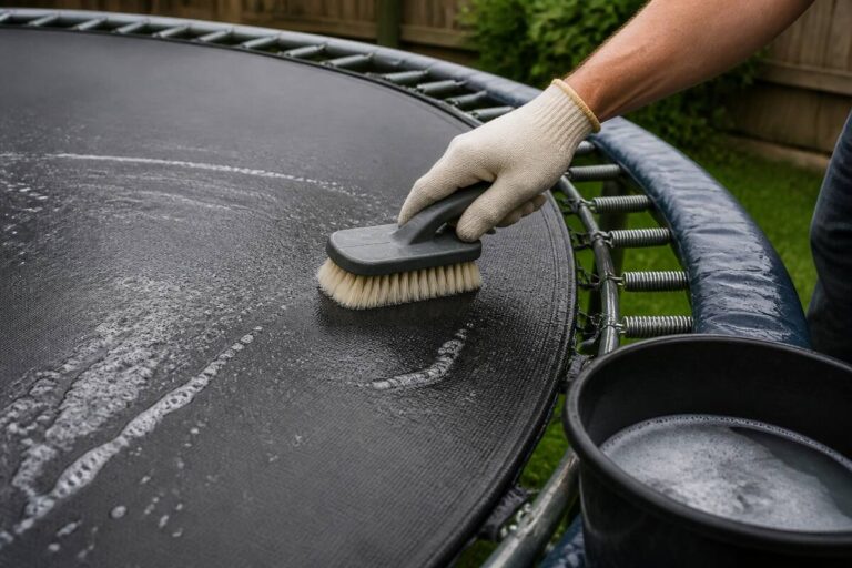 Trampoline schoonmaken: zo houd je springmat, rand en frame langer in topconditie
